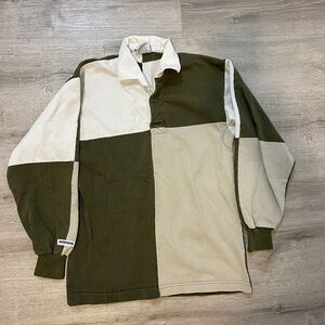 Two-Tone Long Sleeve Rugby Shirt
